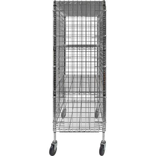 Security Cart, Chrome Plated, 48" x 69" x 24", 500 lbs. Capacity Meunier Outillage Industriel