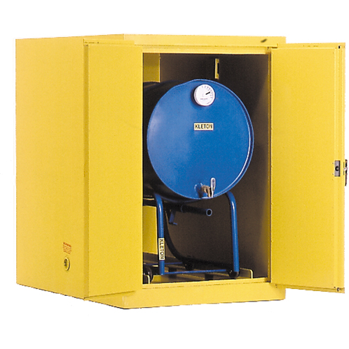Armoires de s&eacute;curit&eacute; pour barils, Capacit&eacute; de 400 lb, Jaune Meunier Outillage Industriel