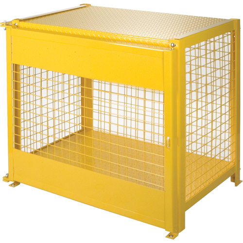 Gas Cylinder Cabinets, 6 Cylinder Capacity, 44" W x 30" D x 37" H, Yellow Meunier Outillage Industriel