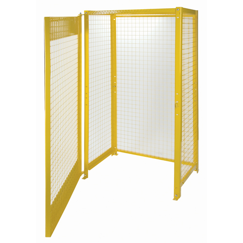 Gas Cylinder Cabinets, 10 Cylinder Capacity, 44" W x 30" D x 74" H, Yellow Meunier Outillage Industriel