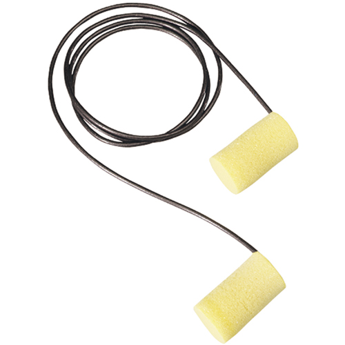E-A-Rsoft Yellow Neons  Metal Detectable Earplugs, Corded, Large, Bulk - Polybag, 33 NRR dB Meunier Outillage Industriel