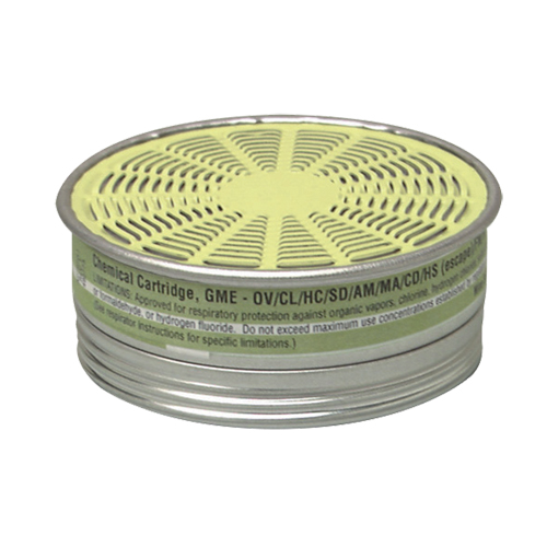 Cartouches pour respirateurs Comfo, Cartouche gaz/vapeur, Gaz multiples/Vapeur organique Meunier Outillage Industriel