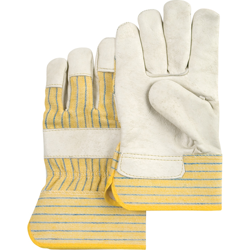 Gants d'ajusteur &agrave; paume s&egrave;che d'usage standard, Grand, Paume en Cuir fleur de vache, Doublure en Coton Meunier Outillage Industriel