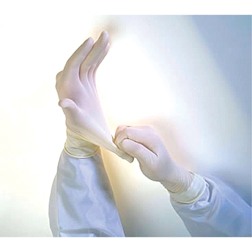 Gants d'examen Qualatex Miracle Grip QRP, Moyen, Latex, 6 mils, Sans poudre, Blanc Meunier Outillage Industriel