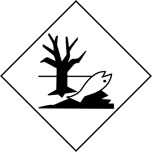 Marine Pollutant Mark TDG Shipping Labels, 4" L x 4" W, Black on White Meunier Outillage Industriel
