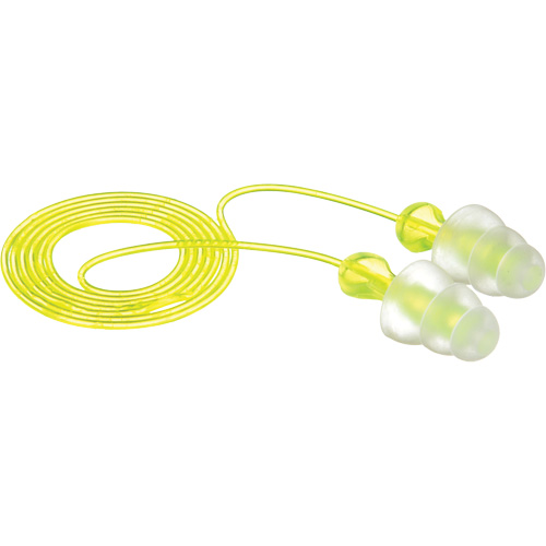 E-A-R Tri-Flange Reusable Earplugs, Corded, Bulk - Polybag, 26 dB NRR, One-Size Meunier Outillage Industriel