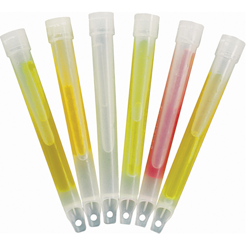 B&acirc;tons de s&eacute;curit&eacute; luminescents Cyalume 6", Rouge, Dur&eacute;e 30 min Meunier Outillage Industriel