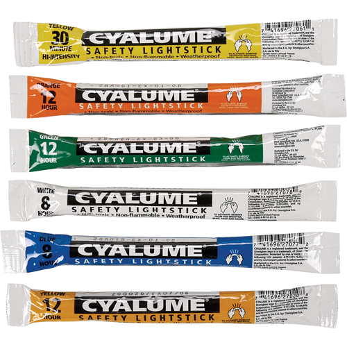 6" Cyalume&reg; Lightsticks, Green, 12 hrs. Duration Meunier Outillage Industriel