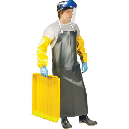 Heavy-Duty Apron, Nitrile/Polyester, 48" L x 35" W, Black Meunier Outillage Industriel