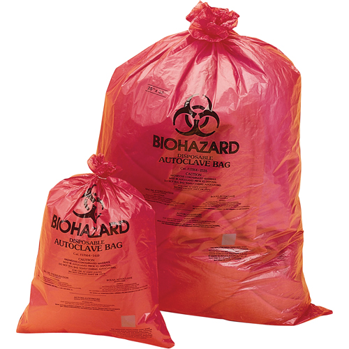 Hazardous Waste Disposal Bags, Bio-Hazard, 48" L x 38" W, 0.0381 mm, 189.3 L (50 Gal.) Capacity Meunier Outillage Industriel