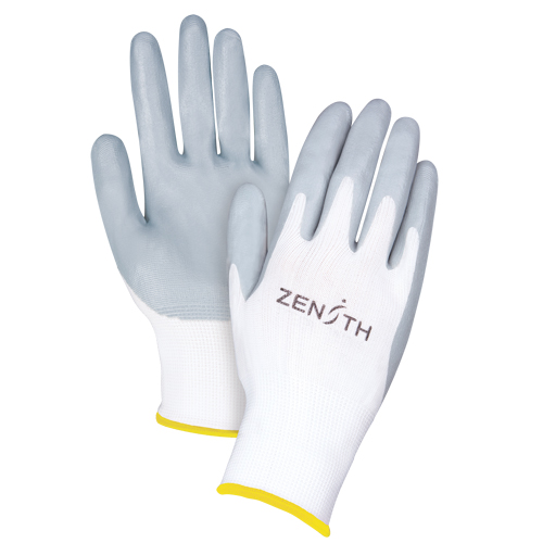 Gants l&eacute;gers enduits et respirants, 11/2T-Grand, R&ecirc;vetement Mousse de nitrile, Calibre 13, Enveloppe en Polyester Meunier Outillage Industriel