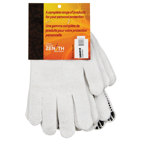 Dotted String Knit Gloves, Poly/Cotton, Single Sided, 7 Gauge, Large Meunier Outillage Industriel