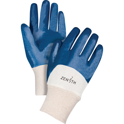 Gants &agrave; doublure interlock de poids moyen, 11/2T-Grand, R&ecirc;vetement Nitrile, Enveloppe en Coton Meunier Outillage Industriel