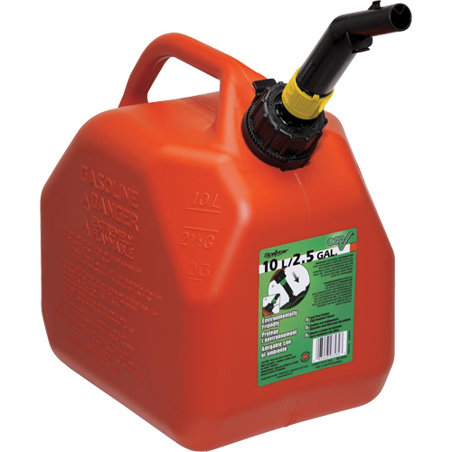 Bidons pour essence Eco, 2,5 gal. US/9,46 L, Rouge, Conformes aux normes CSA/ULC Meunier Outillage Industriel