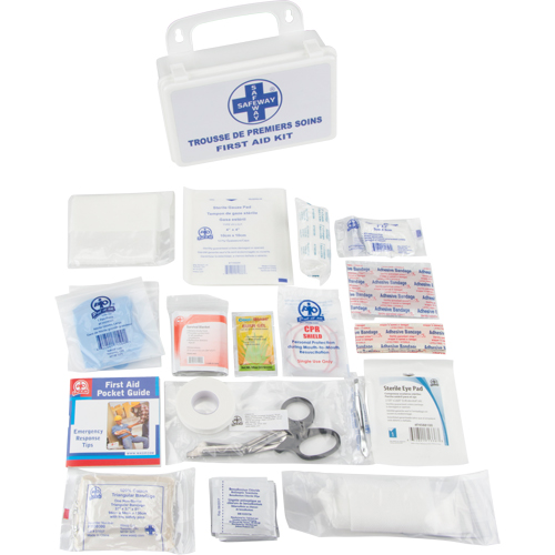 Trousse de premiers soins, Dispositif m&eacute;dical Classe 1, Boîte en plastique Meunier Outillage Industriel