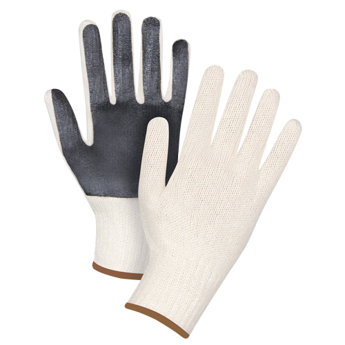 Gants en tricot &agrave; paume enduite, Poly/coton, Un c&ocirc;t&eacute;, Calibre 7, Grand Meunier Outillage Industriel