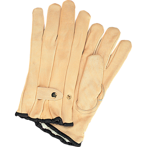 Gants de cordeur doubl&eacute;s pour l'hiver, Grand, Paume Cuir fleur de vache, Doubleure Molleton Meunier Outillage Industriel