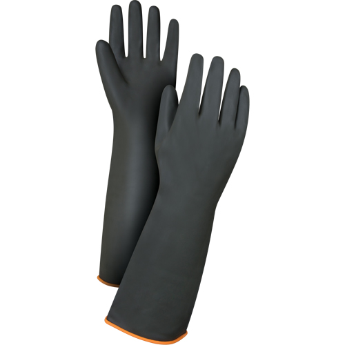 Gants de poids lourd pour la manipulation de produits chimiques, Taille Grand/9, 18" lo, Latex de caoutchouc, 30 mils Meunier Outillage Industriel