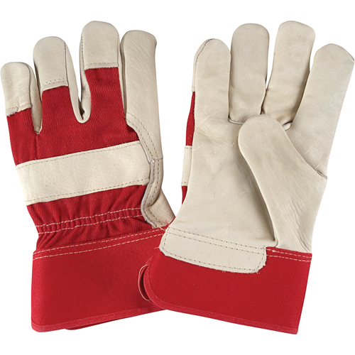 Gants d'ajusteur &agrave; paume s&egrave;che de premi&egrave;re qualit&eacute;, Grand, Paume en Cuir fleur de vache, Doublure en Coton Meunier Outillage Industriel