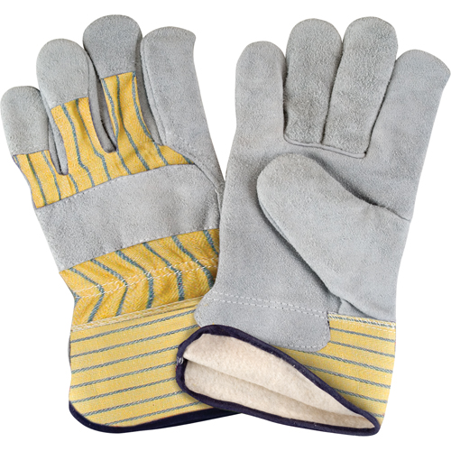 Gants d'ajusteur doubl&eacute;s pour l'hiver, T-Grand, Paume en Cuir de vache refendu, Doublure en Molleton de coton Meunier Outillage Industriel