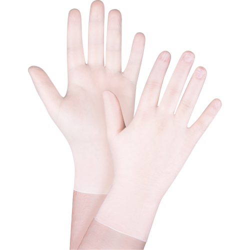 Gants jetables en vinyle, T-petit, Vinyle, 4 mils, Sans poudre, Blanc Meunier Outillage Industriel