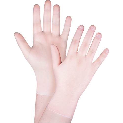 Gants jetables, Petit, Vinyle, 4,5 mils, Sans poudre, Transparent, Classe 2 Meunier Outillage Industriel