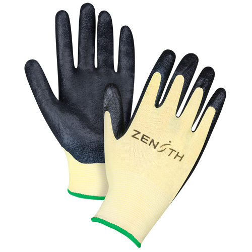 Gants r&eacute;sistants &agrave; la coupe avec prise sup&eacute;rieure, Taille Moyen/8, Calibre 13, Rev&ecirc;tement Mousse de nitrile, Enveloppe en Aramide, ANSI/ISEA 105 niveau 3/EN 388 niveau 5 Meunier Outillage Industriel