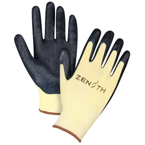 Gants r&eacute;sistants &agrave; la coupe avec prise sup&eacute;rieure, Taille Grand/9, Calibre 13, Rev&ecirc;tement Mousse de nitrile, Enveloppe en Aramide, ANSI/ISEA 105 niveau 3/EN 388 niveau 5 Meunier Outillage Industriel