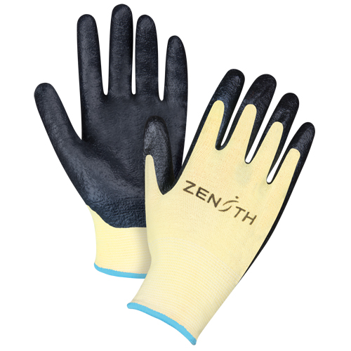 Gants r&eacute;sistants &agrave; la coupe avec prise sup&eacute;rieure, Taille T-Grand/10, Calibre 13, Rev&ecirc;tement Mousse de nitrile, Enveloppe en Aramide, ANSI/ISEA 105 niveau 3/EN 388 niveau 5 Meunier Outillage Industriel