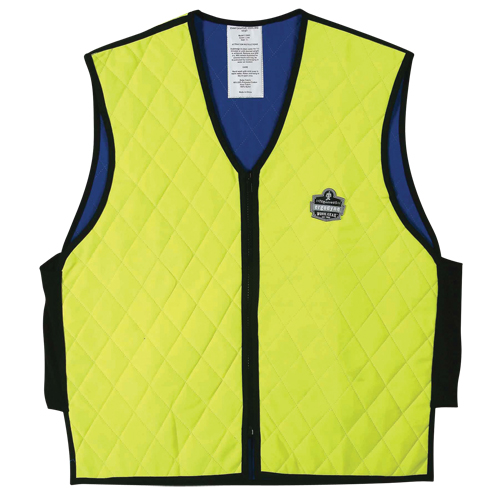 Chill-Its&reg; 6665 Wet Evaporative Cooling Vests, Medium, High Visibility Lime-Yellow Meunier Outillage Industriel