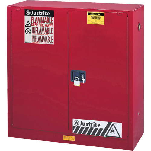 Armoire de s&eacute;curit&eacute; pour la peinture et les encres combustibles EX Sure-Grip, 40 gal., 3 tablettes Meunier Outillage Industriel