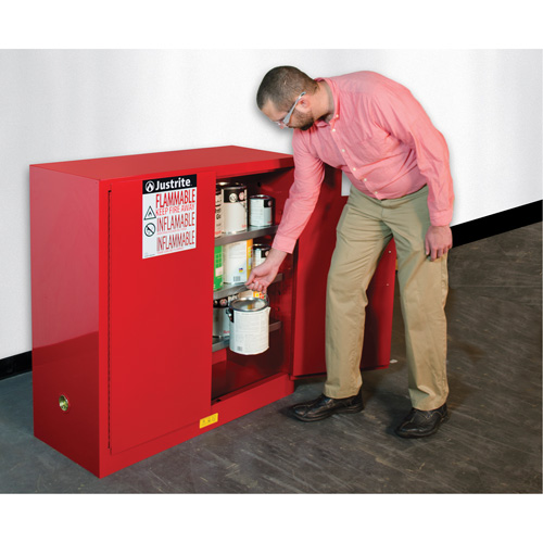 Sure-Grip&reg; EX Combustibles Safety Cabinet for Paint and Ink, 40 gal., 3 Shelves Meunier Outillage Industriel