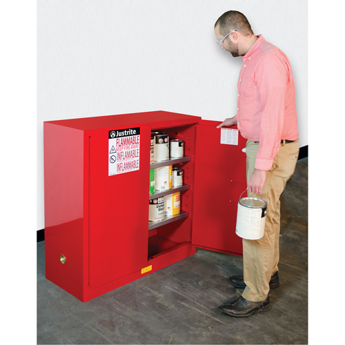 Sure-Grip&reg; EX Combustibles Safety Cabinet for Paint and Ink, 40 gal., 3 Shelves Meunier Outillage Industriel