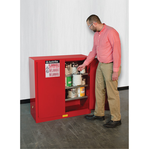 Sure-Grip&reg; EX Combustibles Safety Cabinet for Paint and Ink, 40 gal., 3 Shelves Meunier Outillage Industriel