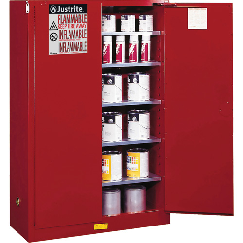Armoire de s&eacute;curit&eacute; pour la peinture et les encres combustibles EX Sure-Grip, 60 gal., 5 tablettes Meunier Outillage Industriel