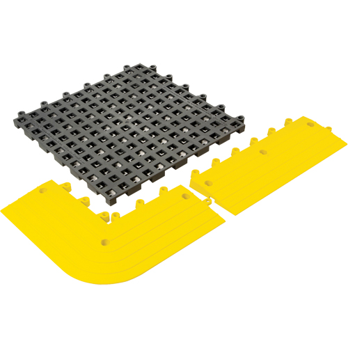 ErgoDeck&reg; General Purpose No. 564 Matting, PVC, 1-1/2' W x 1-1/2' L, 7/8" Thick, Charcoal Meunier Outillage Industriel