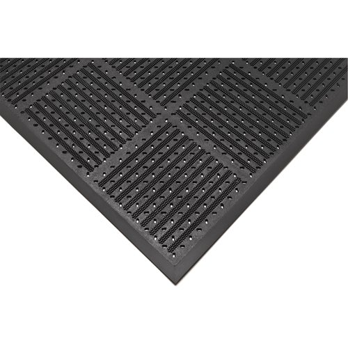 Outfront Reversible No. 227 Mat, Rubber, Scraper Type, Slotted Pattern, 3' x 6', Black Meunier Outillage Industriel