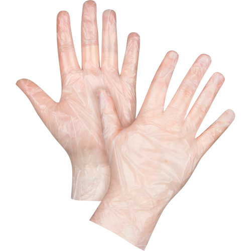 Economy Disposable Gloves, Small, Polyethylene, 1-mil, Powder-Free, Clear Meunier Outillage Industriel