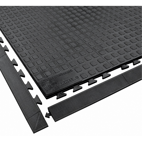 Rejuvenator Connect No. 502 Matting, Polyurethane, 3' W x 3' L, 5/8" Thick, Black Meunier Outillage Industriel