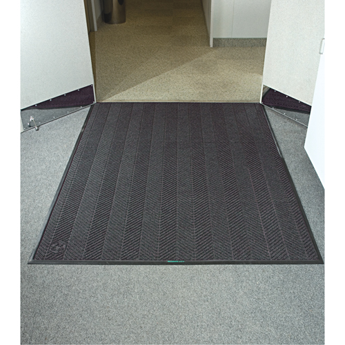Tapis Waterhog Eco Elite, Essuie-pieds/grattoir, 6' x 6' x 3/8", Cendre grise Meunier Outillage Industriel
