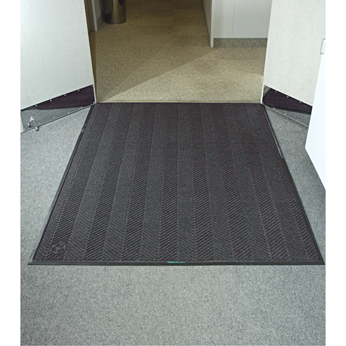 Waterhog&reg; Eco Elite Matting, Wiper/Scraper, 6' x 8' x 3/8", Grey Ash Meunier Outillage Industriel
