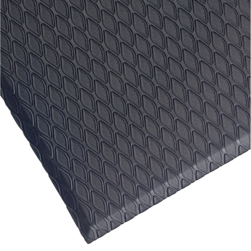 Tapis Cushion Max, Losange, 3-3/4' x 5-3/4' x 5/8", Charbon, Nitrile/PVC Meunier Outillage Industriel