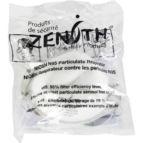 Respîrateurs contre les particules - Emballage pour machine distributrice, N95, Certifi&eacute; NIOSH, Moyen/grand Meunier Outillage Industriel
