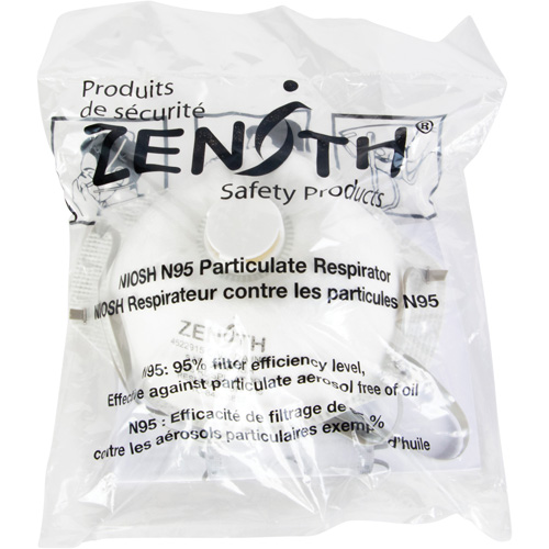 Respîrateur contre les particules - Emballage pour machine distributrice, N95, Certifi&eacute; NIOSH, Moyen/grand Meunier Outillage Industriel