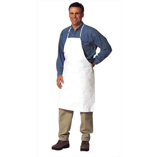 Apron, Tyvek&reg; 400, White, 28" W x 36" L Meunier Outillage Industriel