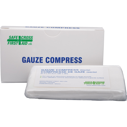 Gauze Compress, Pad, 36" L x 36" W, Sterile, Medical Device Class 1 Meunier Outillage Industriel
