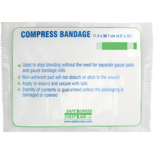 Large Compress Bandage, 15" L x 4-1/2" W Meunier Outillage Industriel