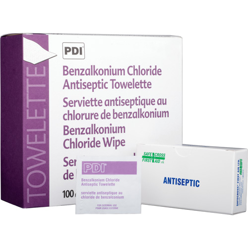 Benzalkonium Chloride Wipes, Towelette, Antiseptic Meunier Outillage Industriel
