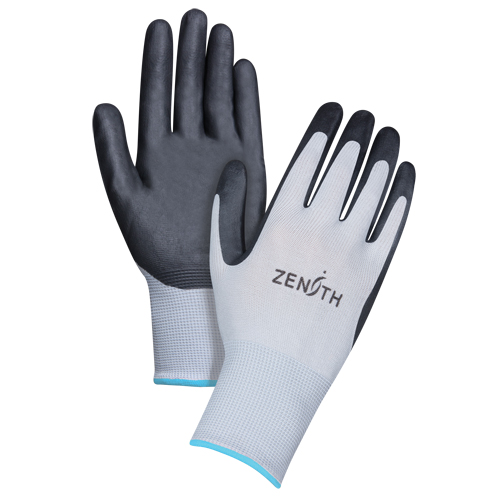 Lightweight Breathable Coated Gloves, 10/X-Large, Foam Nitrile Coating, 13 Gauge, Polyester Shell Meunier Outillage Industriel