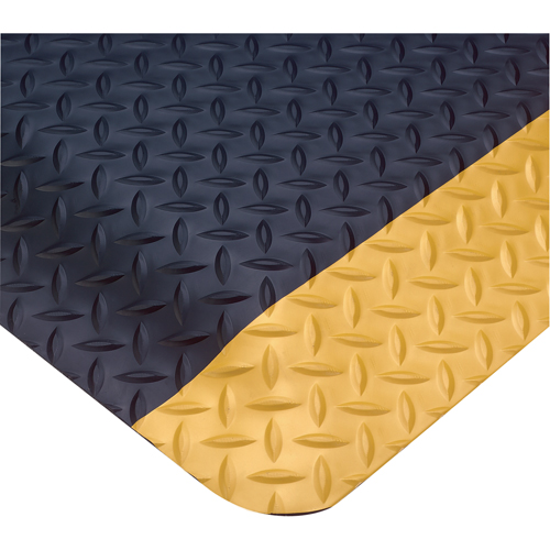 Smart No. 497 Mats, Diamond, 3' x 75' x 1", Black/Yellow, PVC Meunier Outillage Industriel